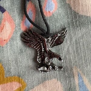 Bird of Prey Pendant Necklace on Cord